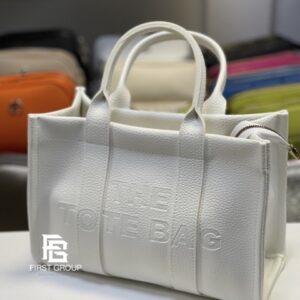 Кожена дамска чанта The Tote Bag - бяла