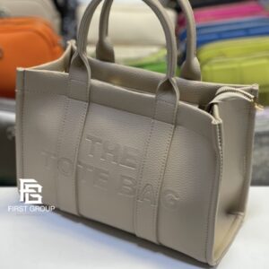 Кожена дамска чанта The Tote Bag - бежова