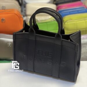 Кожена дамска чанта The Tote Bag - черна